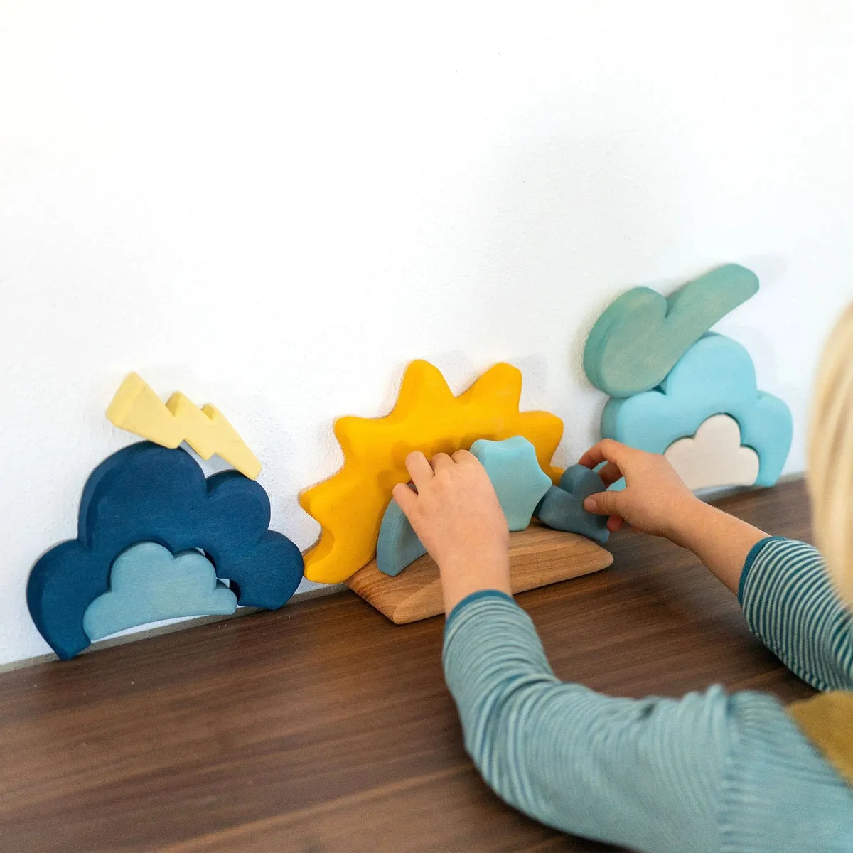Grimm's rainbow building set weather