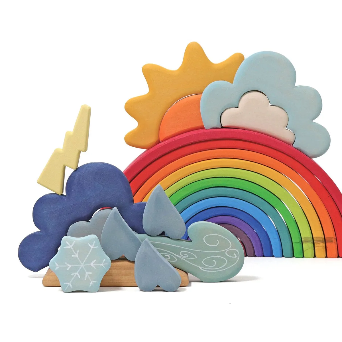 Grimm's rainbow building set weather