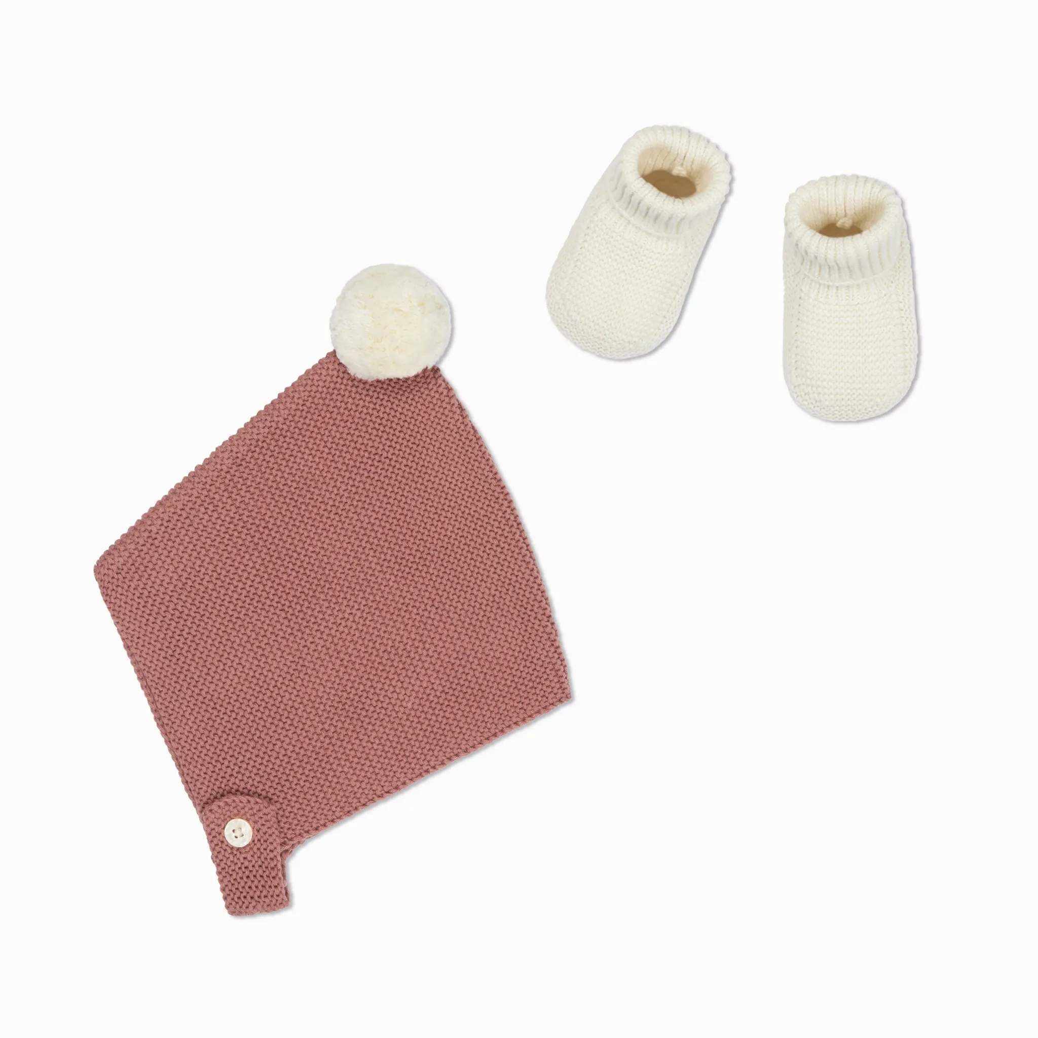 Knitted Bonnet & Booties