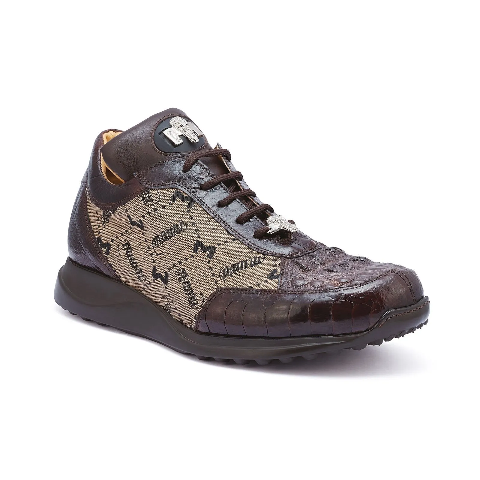 Mauri Shoes Mauri Carange in Sport Rust / Taupe Mens Ostrich Leg / Hornback Crown / Fabric Sneakers