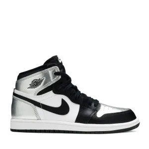 NIKE AIR JORDAN1 HIGH SILVER TOE PRESCHOOL -