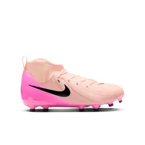 Nike Junior Phantom Luna II Academy FG Firm Ground Soccer Cleats - Crimson Tint/ Black/ Pink/ Blast