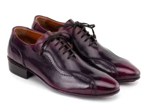 Paul Parkman Shoes Paul Parkman Handmade Burnished Lace-Up Casual Shoes in Purple