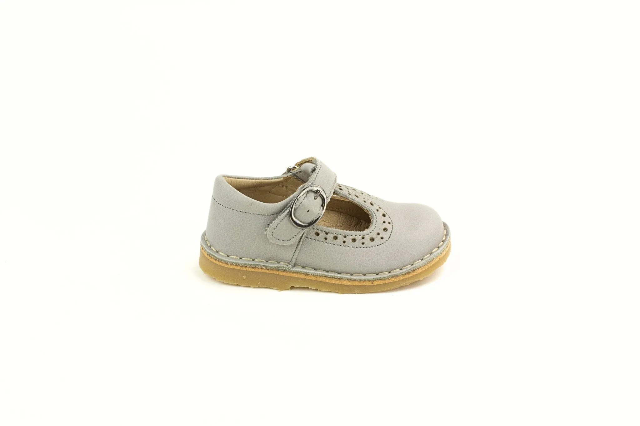 Petasil: Catarina Classic T-Bar Girls Shoes - Light Grey