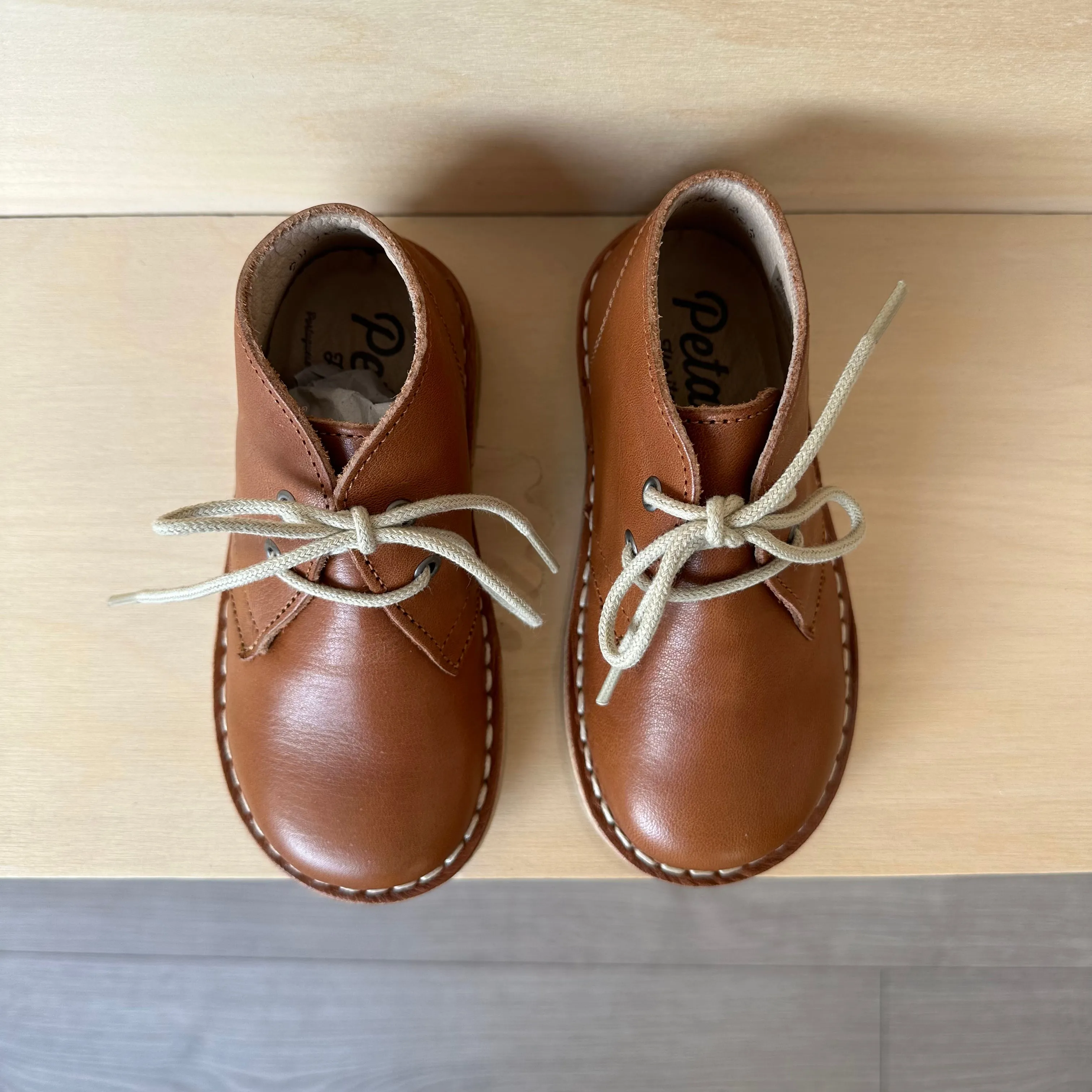 Petasil: Koel Laced Boot - Cognac Roma Leather