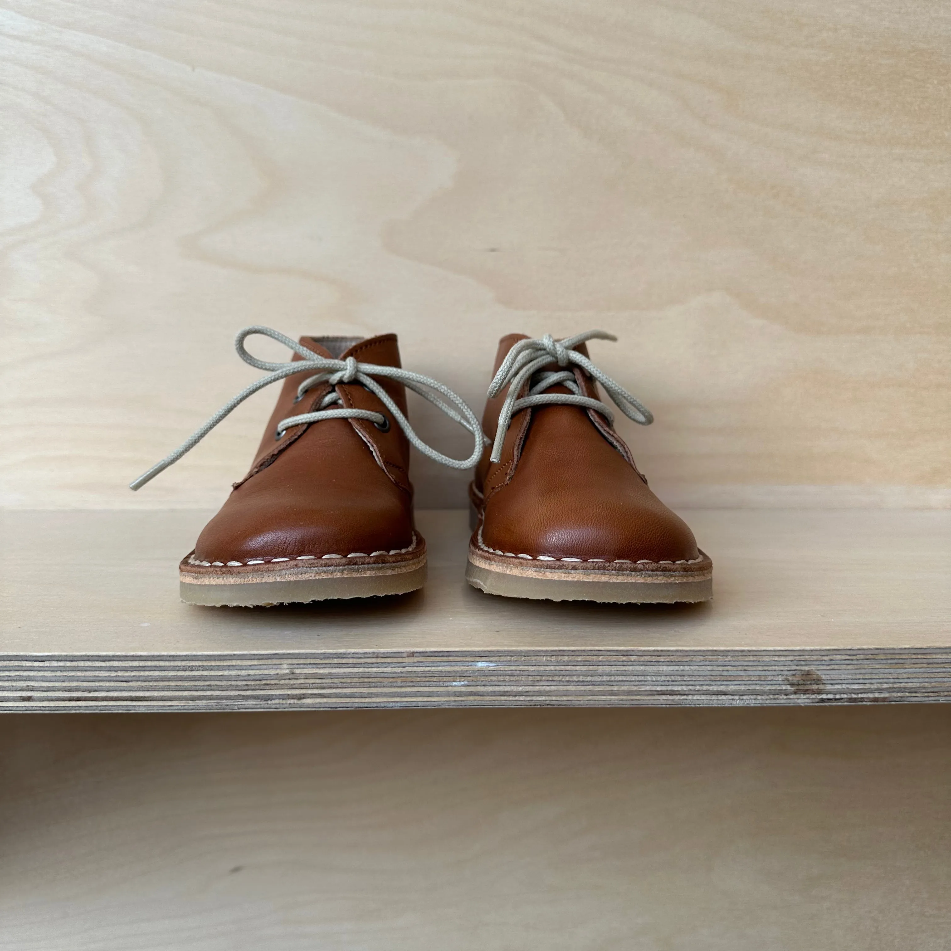 Petasil: Koel Laced Boot - Cognac Roma Leather