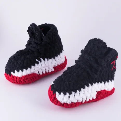 Playoffs 11 Crochet Baby Shoes