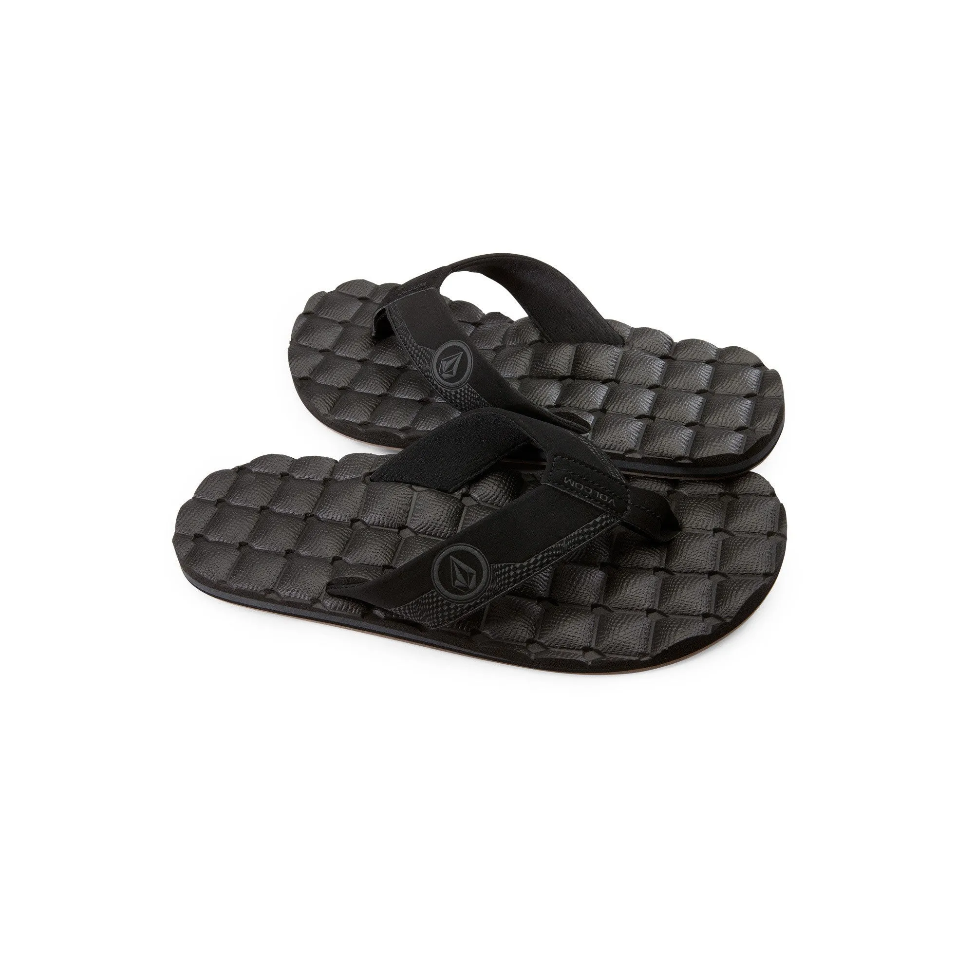 Volcom Men's Recliner Sandals - Black Destructo